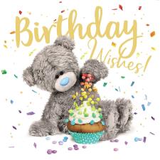 3D Holographic Birthday Wishes Me to You Bear Card Image Preview